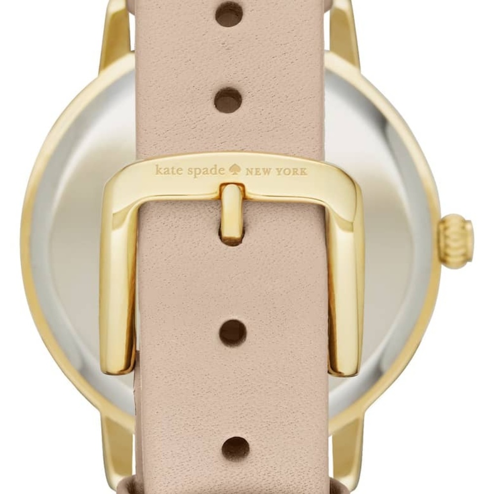 Kate Spade New Metro Leather Strap Watch Champagne at Midnight NWT - Picture 3 of 8